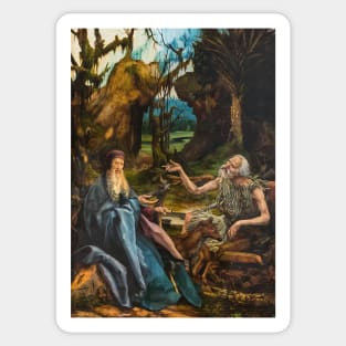 The Temptation of Saint Anthony - Matthias Grünewald Sticker